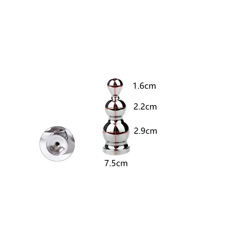 Adult Metal Anal Dilator Butt Plug with Fetish Tail Fit Stopper for Women Men Fun Games Anal Training Sex Toys Erotic Shop