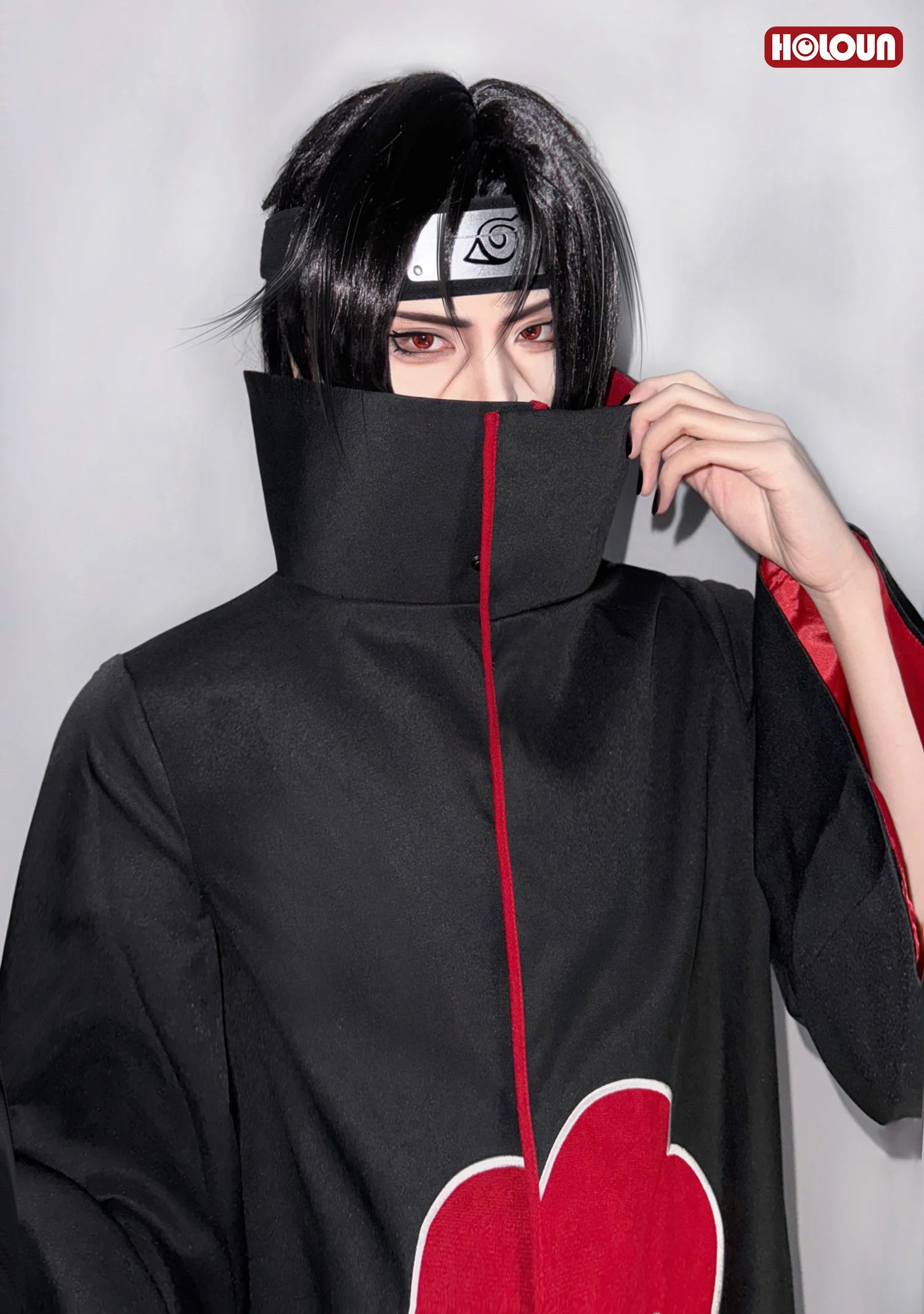HOLOUN Naru Anime Uchiha Sasuke Uchiha Itachi Cosplay Costume Cloak Embroidery Hawk Team Uniform Adult Convention S-2XL