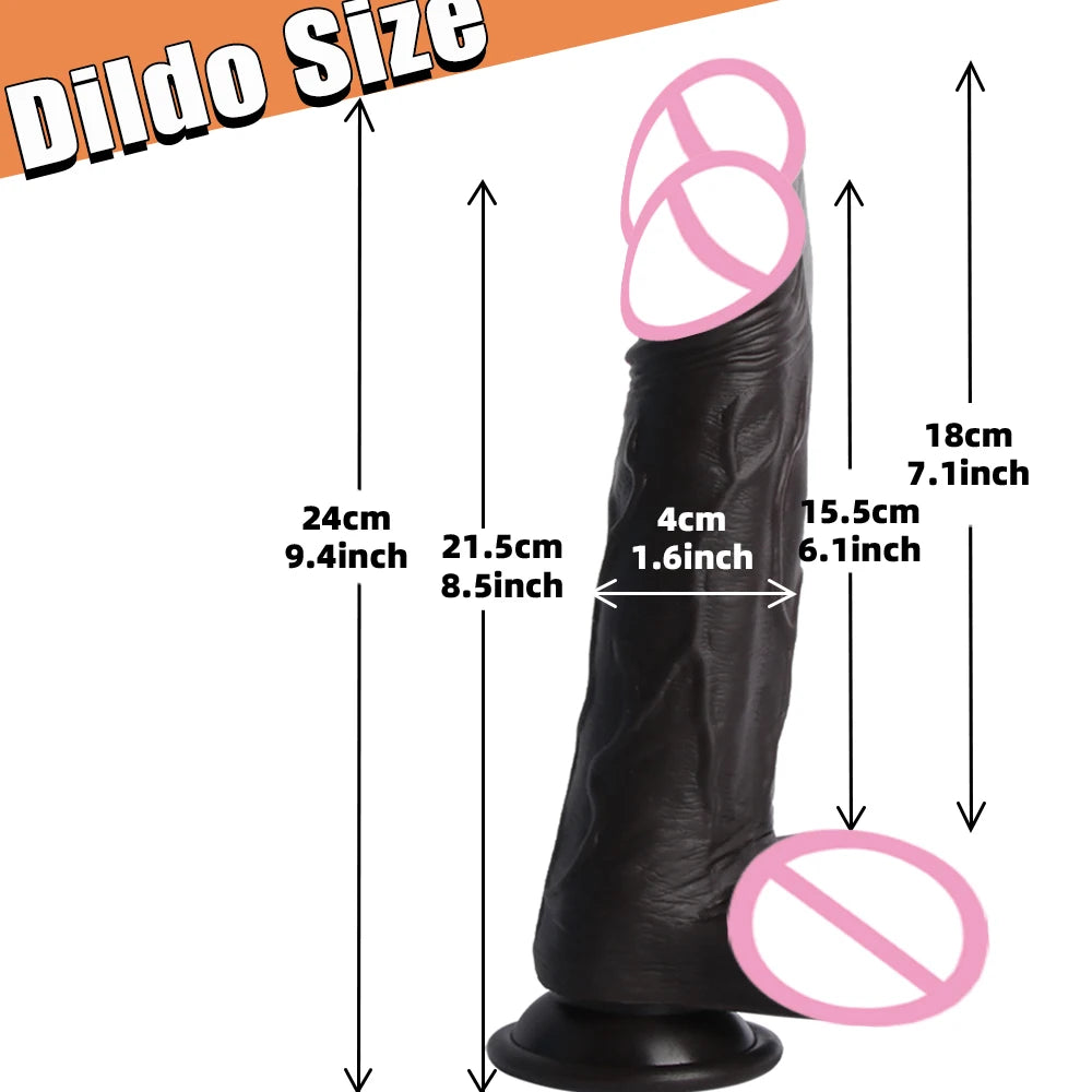 Realistic Dildo Vibrators Penis Vagina Adult Sex Toys Powerful for Women Telescopic Vibrating Heating Vibrator Anal Masturbator