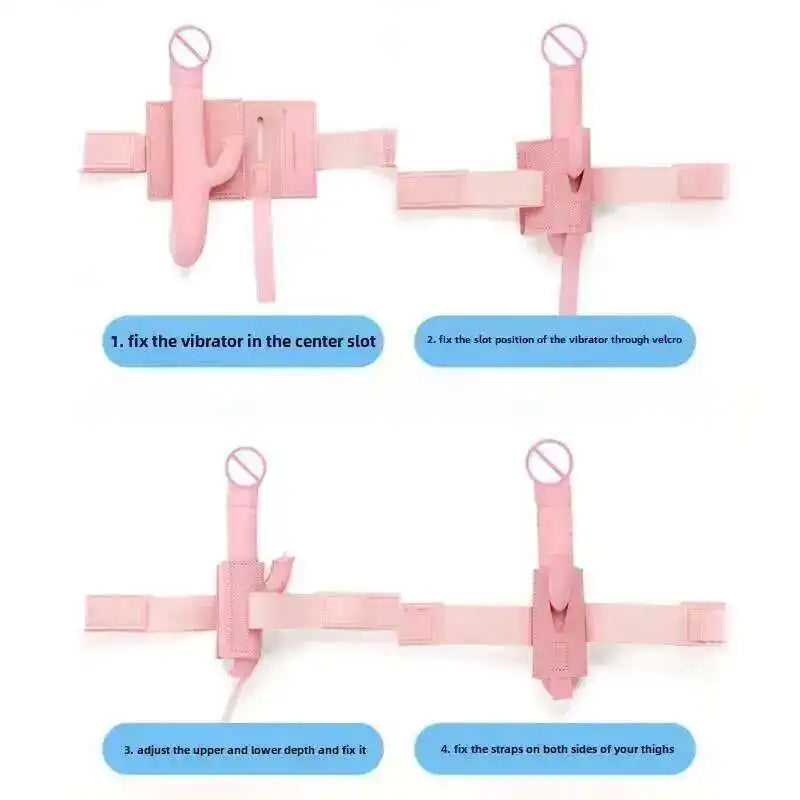 Women Sex Bondage Toys Leather Orgasm Belt For Magic Wand Secure Female Massage Chastity Harness Leg Strap Juguetes Sexuales