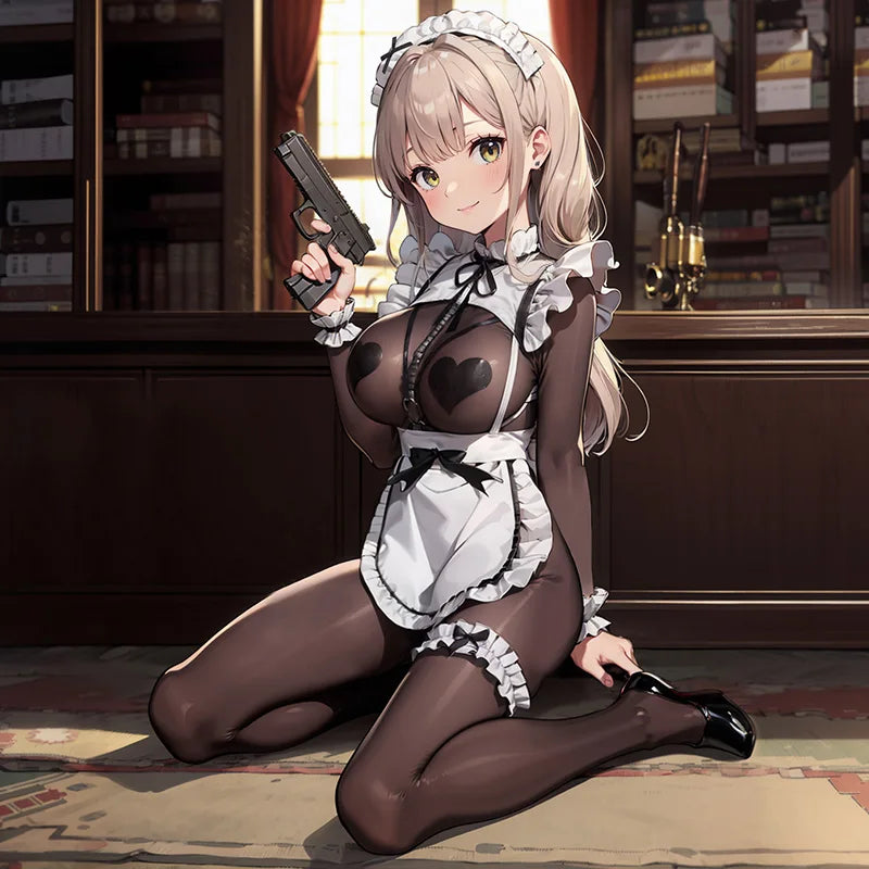 Sexy Women Crotchless Lingerie Cosplay Lolita Uniform French Apron T panties Maid Dress Erotic Underwear Role Play Costumes Sets