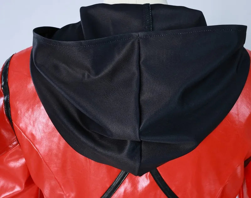 Vi Acrane Cosplay Costume Game Arcane Vi Red Wig Leather Jacket Halloween Carnival Outfits Vi Shoes Boots