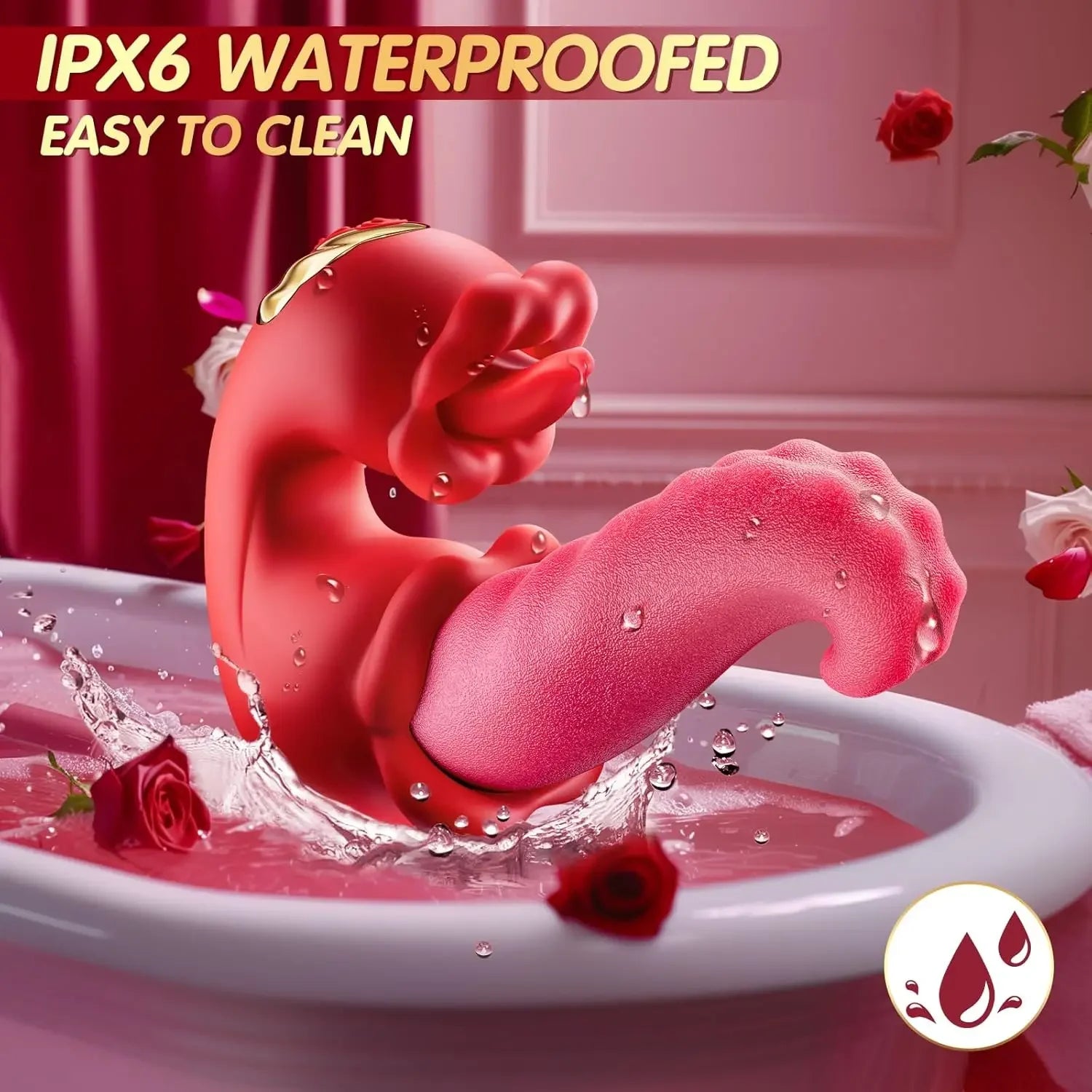 Big Tongue Swing Thrusting Dildo Vibrator Clitoris Nipple G-Spot Stimulator Vagina Anal Masturbator Sex Toy for Women Couples