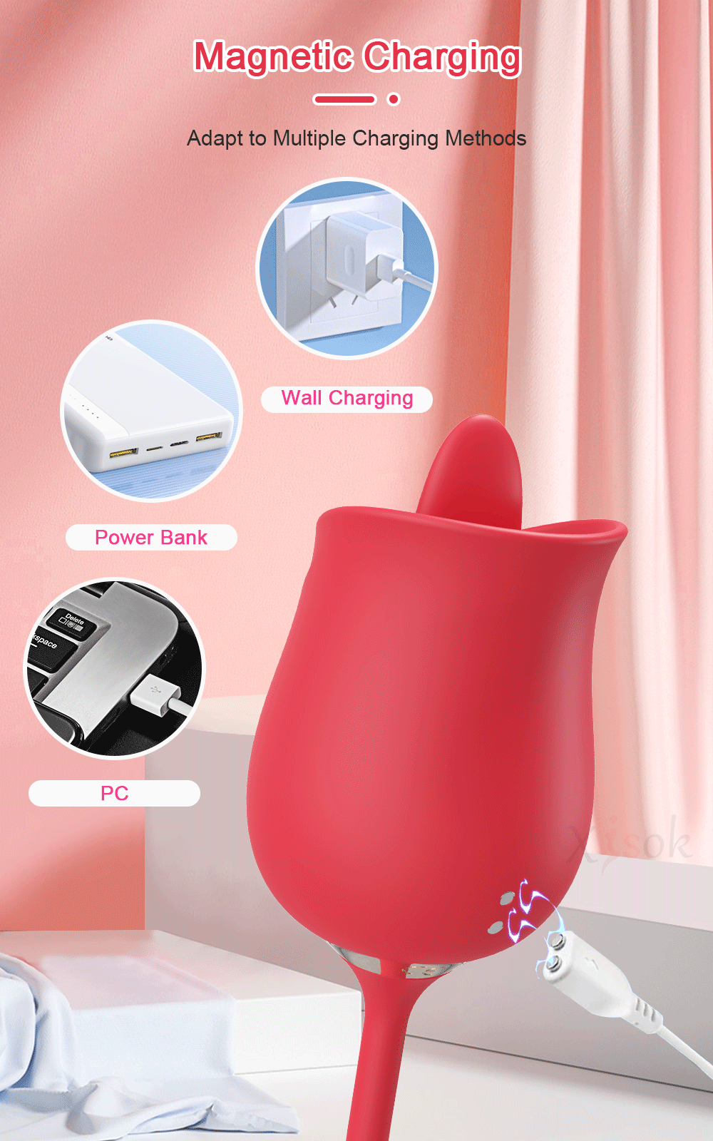 Licking Vibrator for Women Clitoral Nipple Stimulator Massager Thrusting Dildo 2 in 1 Sex Toy for Women Adult Sex Products