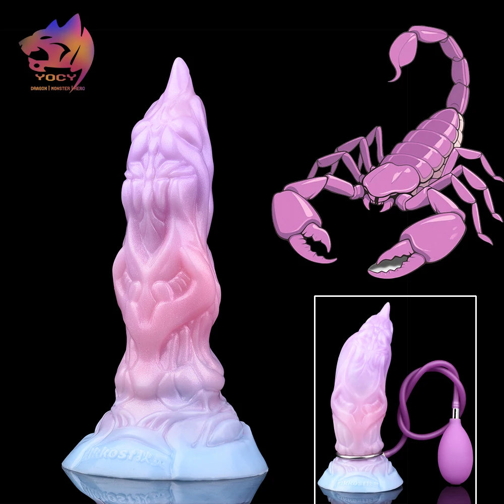YOCY Scorpion Tail Design Inflatable Anal Plug With Sucker Monster Dildo Vagina Massager Butt Sex Toys For Adult Masturbator
