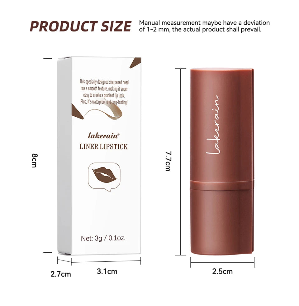 3D Lip Gloss & Lip Liner Set Hydrating Formula Define Lips Precision Application Versatile Makeup Styles Natural Finish Cosmetic