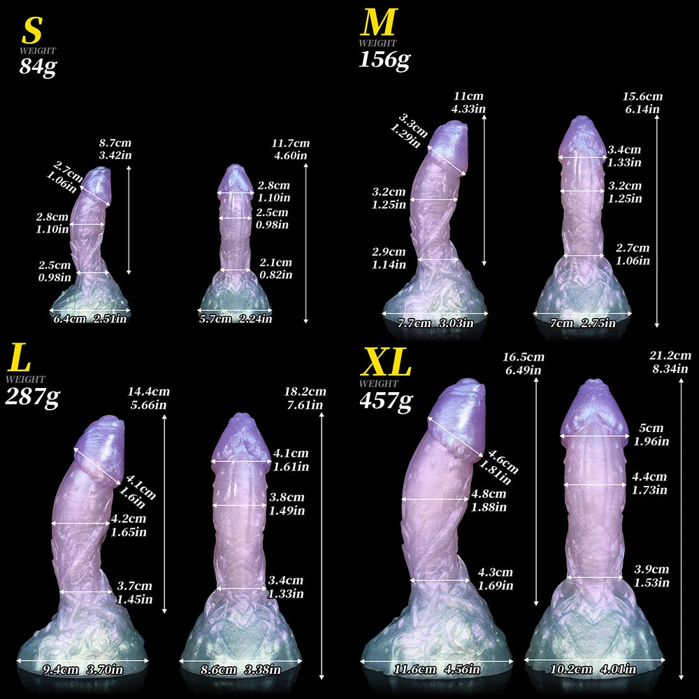 YOCY 4 Sizes Monster Dildos Curved Anal Plug Butt Dilator Vagina Massager Flirting Sex Toys For Women Men Masturbator Sexy Shop