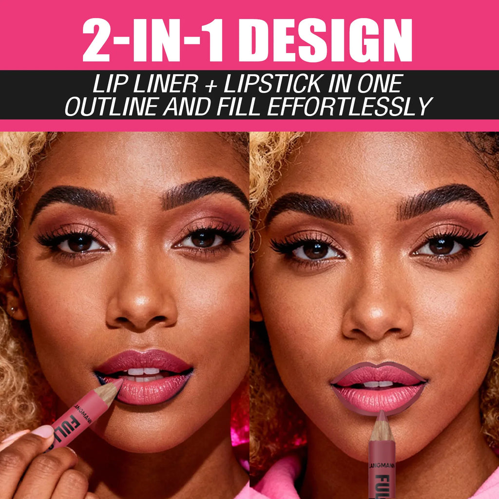 Wooden Matte Brown Lip Liner Pencil 12 Colors Velvet Nude Pink Lipstick Pencil Lasting Soft Smooth Lipliner Outline Lips Contour