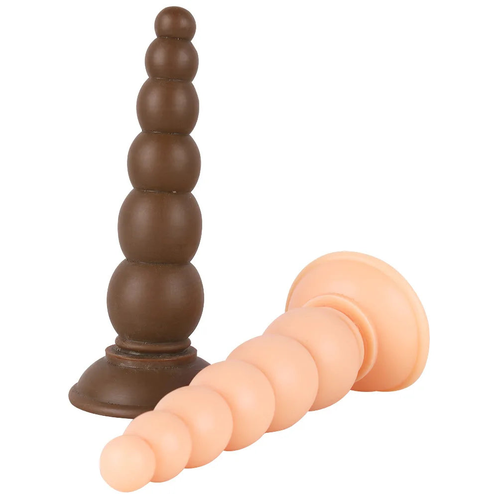 Anal Sex Toys Pull Beads Anal Dilator Soft Anal Plug Dildos with Suction Cup Stimulation Vagina Pagoda Vagina Anal Plug Sex Shop