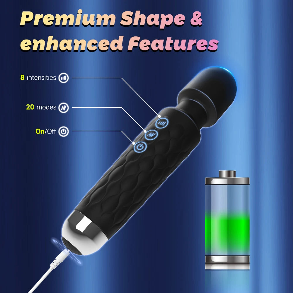 Powerful Magic Wand Vibrators Massager Clitoris G-Spot Stimulator Female Masturbator Dildo Erotic Sexy Toys or Women Adults 18