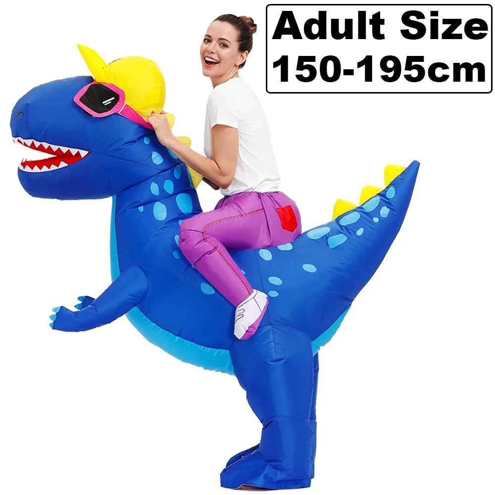 HOT Anime Dinosaur Inflatable Costume Party Mascot Costumes Suit Disfraz Cosplay Halloween Costumes For Adult Kids Dress