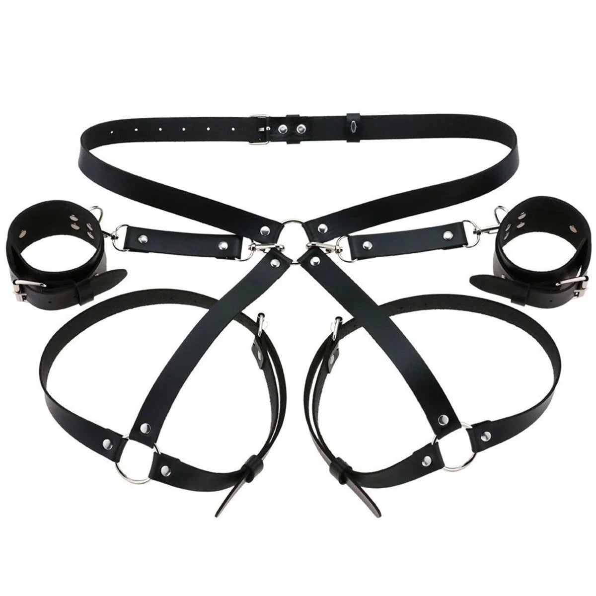 Handcuffs Sex Toys Games For Couples Leather BDSM Kit Body Harness Cuffs Bondage Straps Erotic Adult Sex Toys for Party Sexy