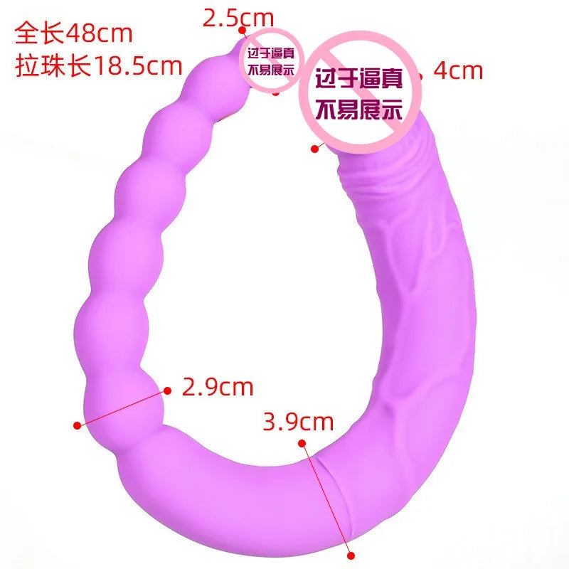 50CM Double Dildos Big Penis Vaginal Anal Plug Artificial Genitals SexToys for Couples Lesbian Masturbation Anus Dilators Toy