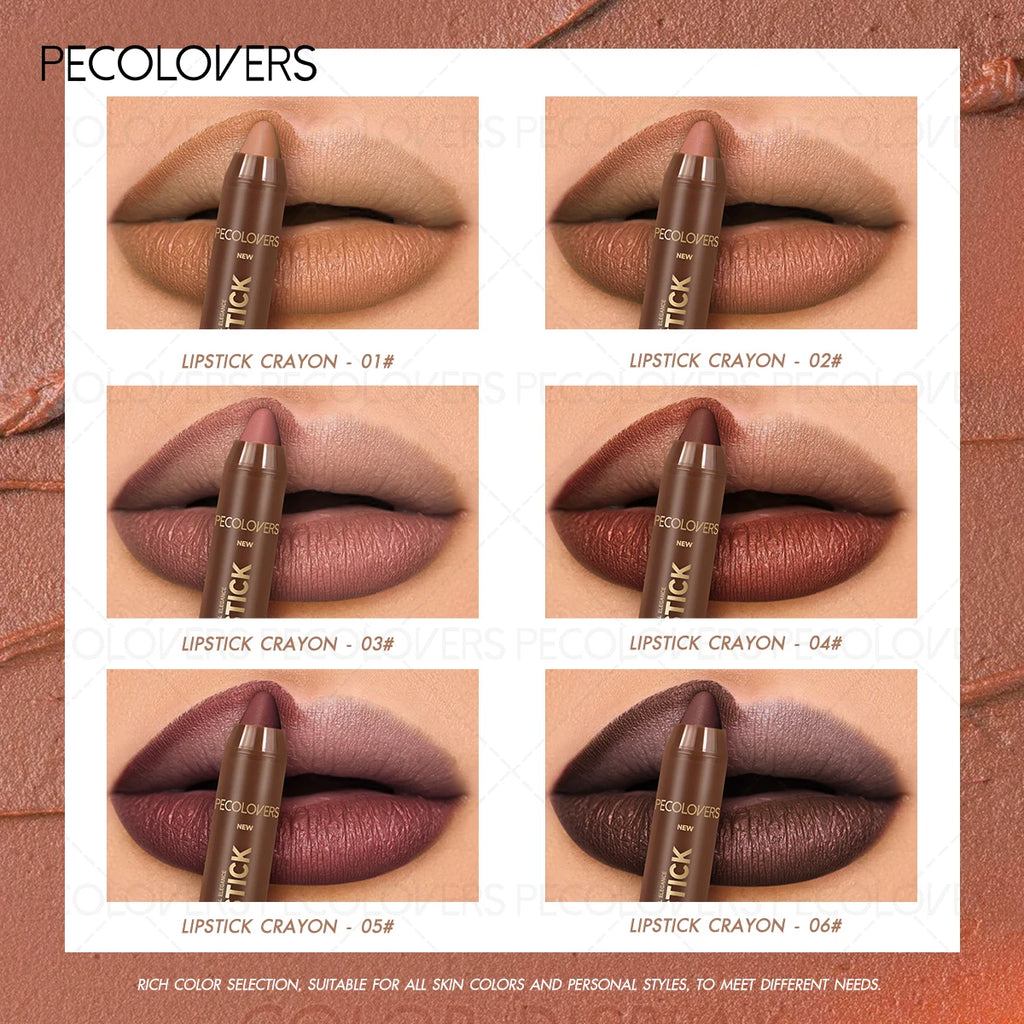 1PC 2-in-1 Lip Liner & Lipstick - Matte Texture,  Great for Lip Contouring, Perfect for Autumn and Winter Looks