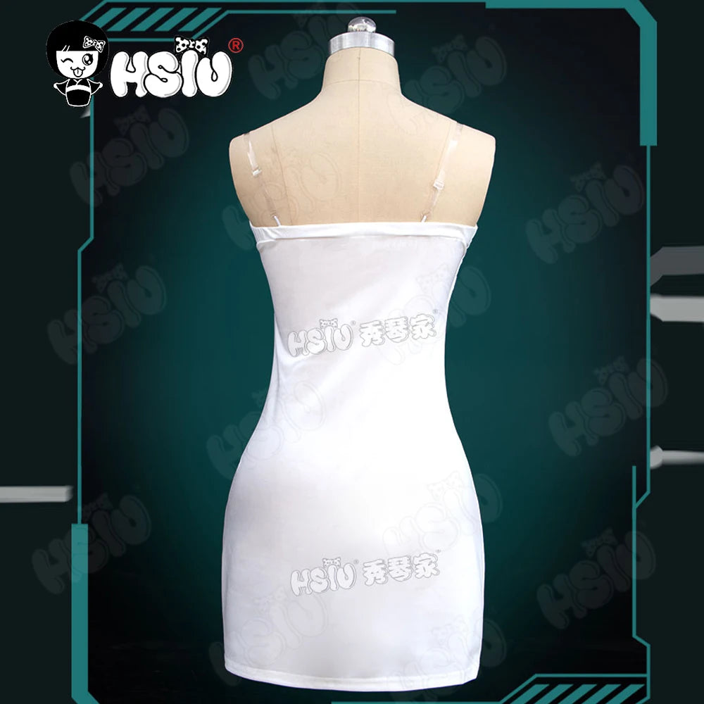 Sua Cosplay Clothing Wig Anime alien stage cosplay Costume HSIU White dress Full short black hair Sua cosplay Clothing Wig
