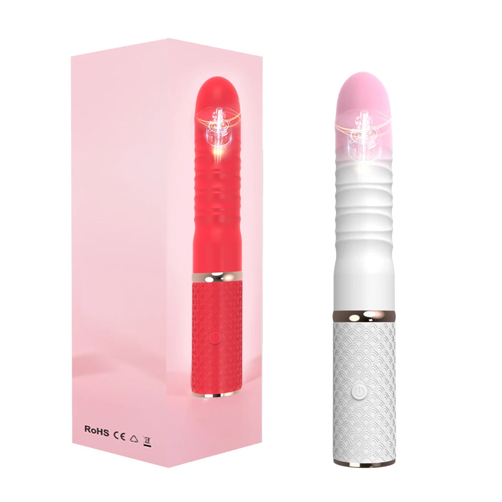 Telescopic Dildo Vibrator Automatic Up Down Massager G-spot Thrusting Retractable Pussy Vibrate Large Size Sex Toys for Women
