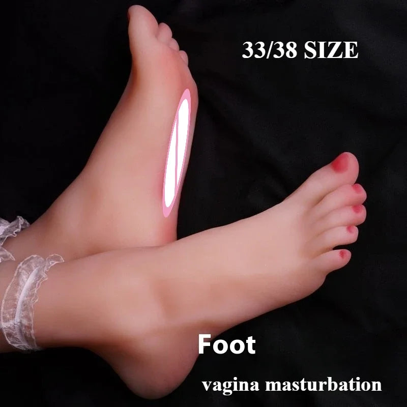 Foot Vagina Masturbator Soft Stick Sex Toys for Men Fetish Fake Pussy Adult Products Accessories Lifelike Woman Feet Model