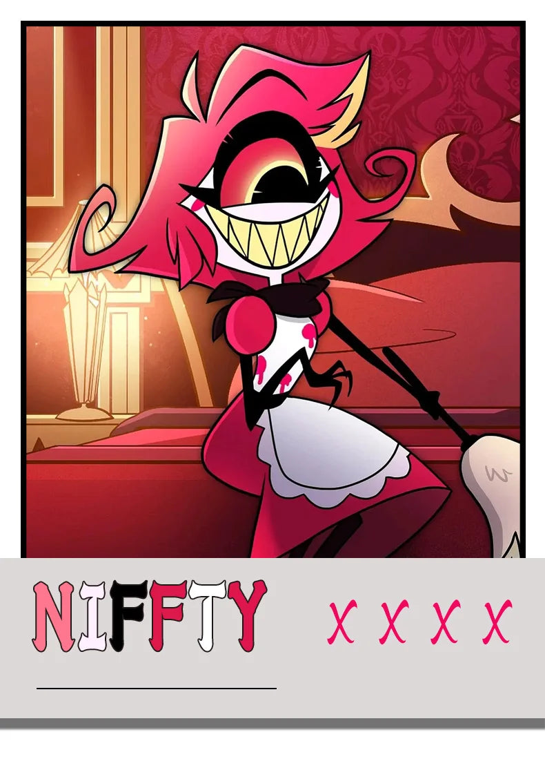 Niffty Anime Niff Cosplay Costume Suit Cute Devil Roleplay Clothes Wig Uniform Hotel Cosplay Halloween Party Women Dress