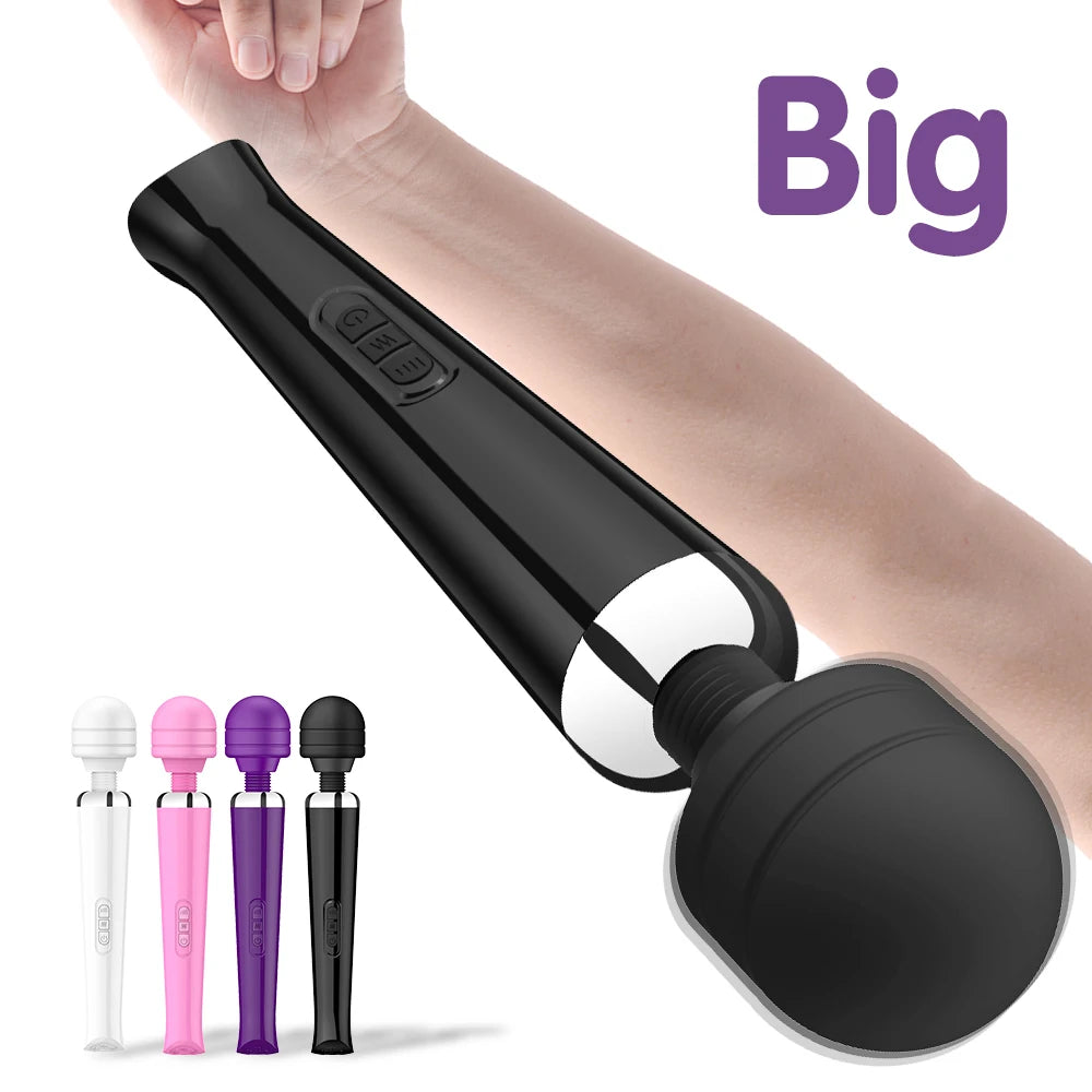 Powerful Dildo Vibrators Sex Toys for Woman AV Magic Wand Vibrating Vaginal Clitoris Stimulator Body Massager Adult Sex Product