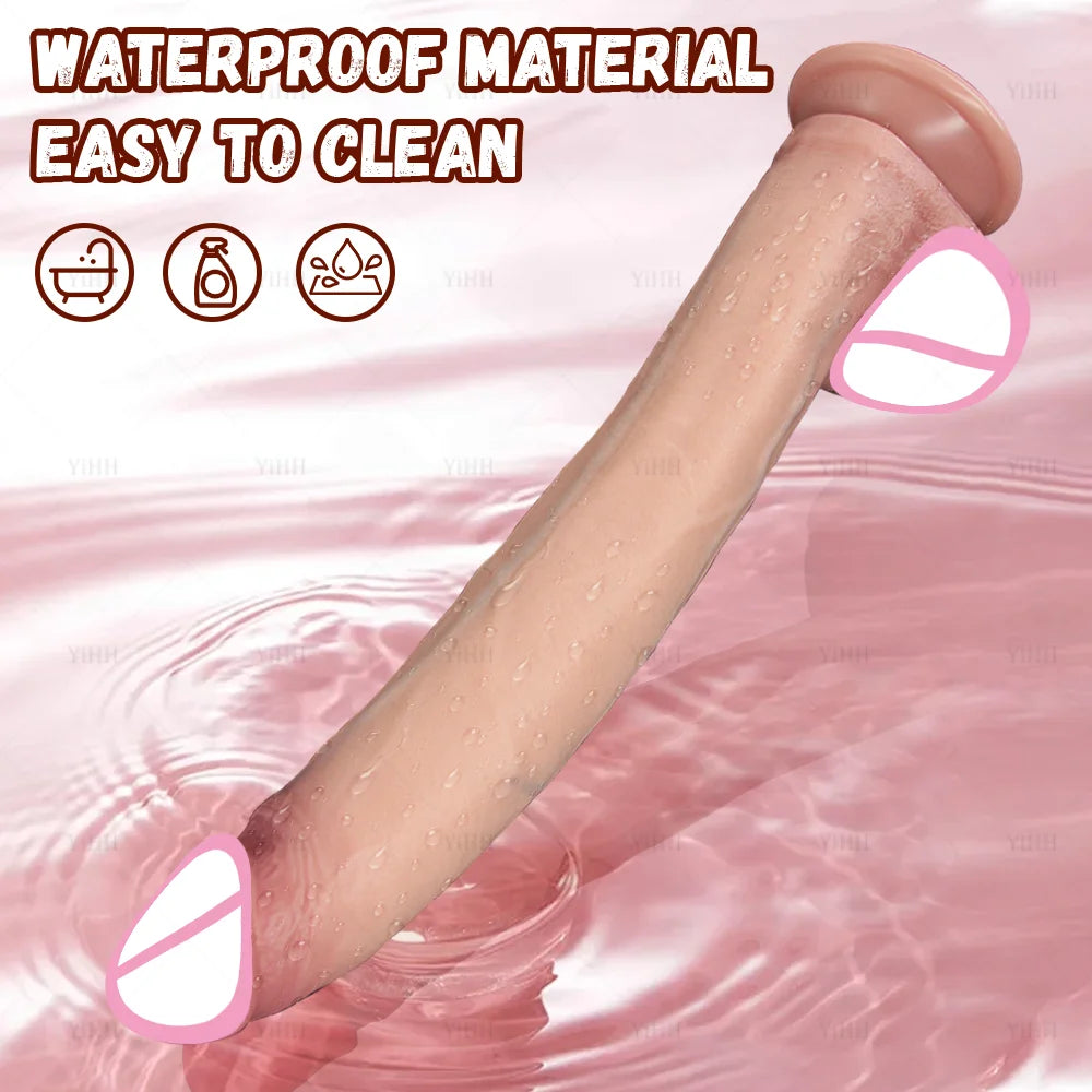 11.22Inch Long Feels Real Skin Dildo Soft Big Realistic Anal Dildos Lifelike Penis Beginner Vaginal Anal Sex Toy for Women Men
