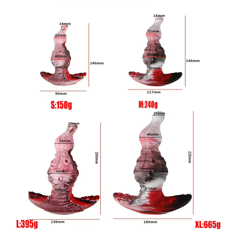 New Color Wearable Anal Plugs Prostate Massage Huge Butt Plug Anal Training G-Spot Stimulation Anal Dildo For Men/Women Buttplug