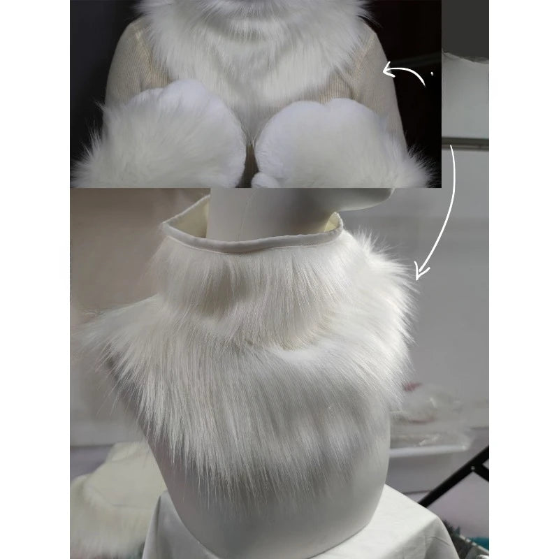 Kigurumi Furry Neck Fur Collar Customizable Multi-Color Animal Halloween Cosplay Accessories Japanese Style Mascots Costumes