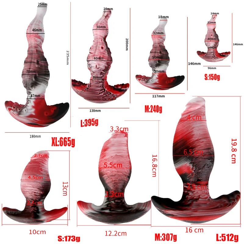 New Color Wearable Anal Plugs Prostate Massage Huge Butt Plug Anal Training G-Spot Stimulation Anal Dildo For Men/Women Buttplug