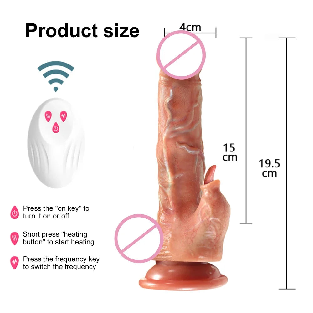 Male Penis Realistic Dildo Rotating Vibrating Man Cock Thrusting Sexy Shopping Penis Vibrator Adult Erotic Sexy Toy for Women