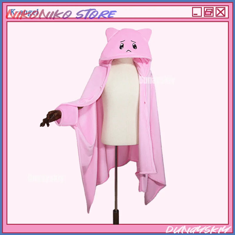 Game Needy Girl Overdose KAngel Cosplay A P Pink Cat Head Air Conditioning Carpet Anchor Girl Heavy Dependence On COS Sugar