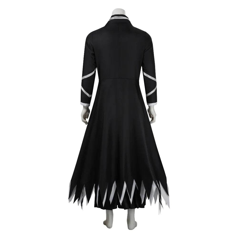 Anime BLEACH Kurosaki Ichigo Cosplay Costume Japanese Manga Cosplay Black and White Outfit Halloween Role Play Uniform for Men