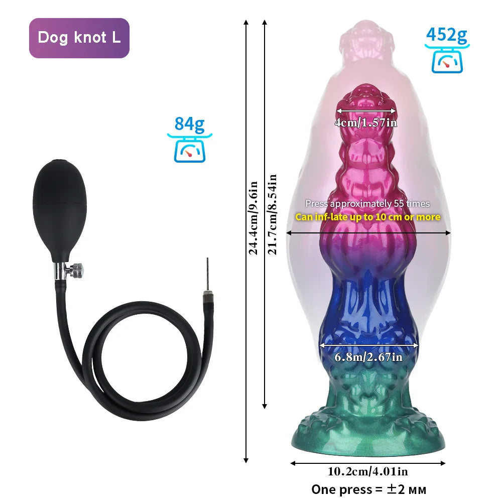 Inflatable Anal Plug Max 11cm Huge Buttplug Inflatable 18+ BDSM Sex Game for Women Men Gay Anal Dilation Prostate/G-spot Massage