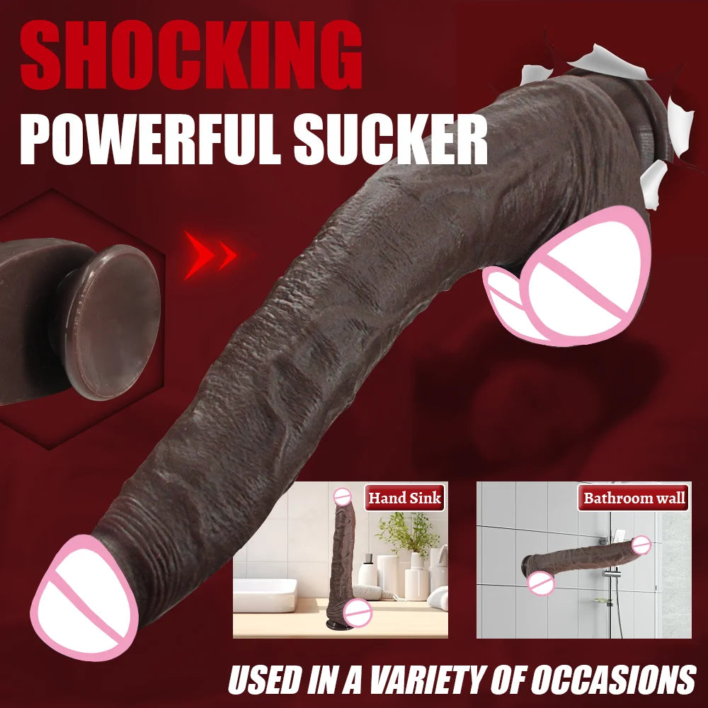 Super Long Dildo Realistic Dildos Flexible Soft Silicone Big Dick With Suction Cup Huge Penis Anal Sex Toys For Woman Men Adults