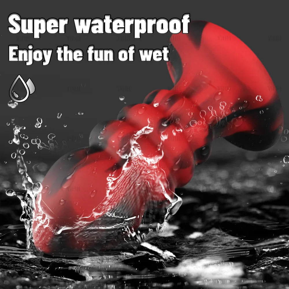 Anal Plug Dildo Huge Silicone Butt Plug Beads Big Penis Vaginal Anal Dilator Suction Cup Prostate Massage Anal Toy for Women Men