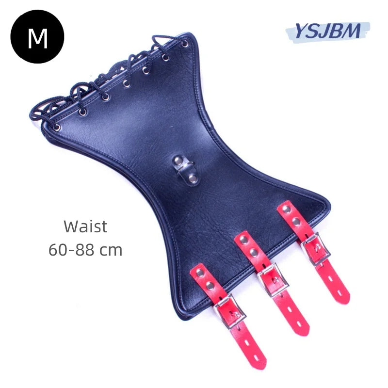 YSJBM Erotic Leather Corset Sex Toys with Fetish Slave Restraint Waist Costume for Women BDSM Bondage Sexy Lingerie Accessories