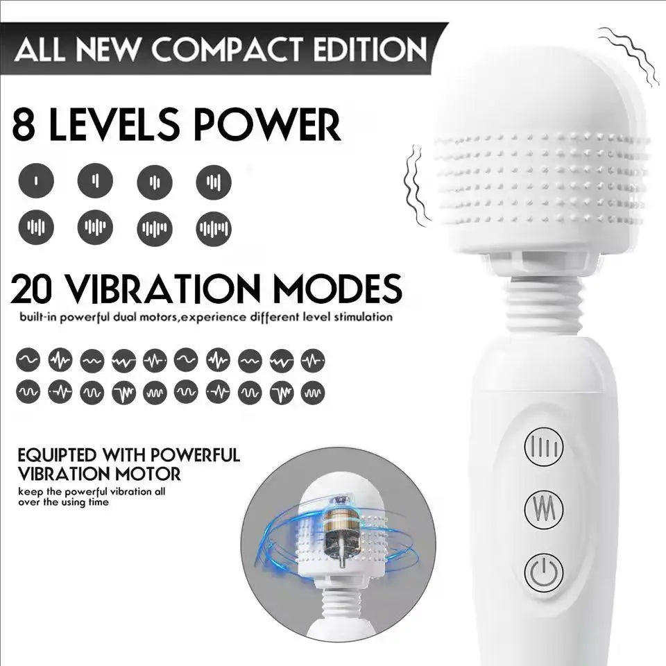 Powerful Women Magic Wand Vibrator Erotic Big AV Stick Female G Spot Massager Clitoris Stimulator Adult Sex Toys for Female