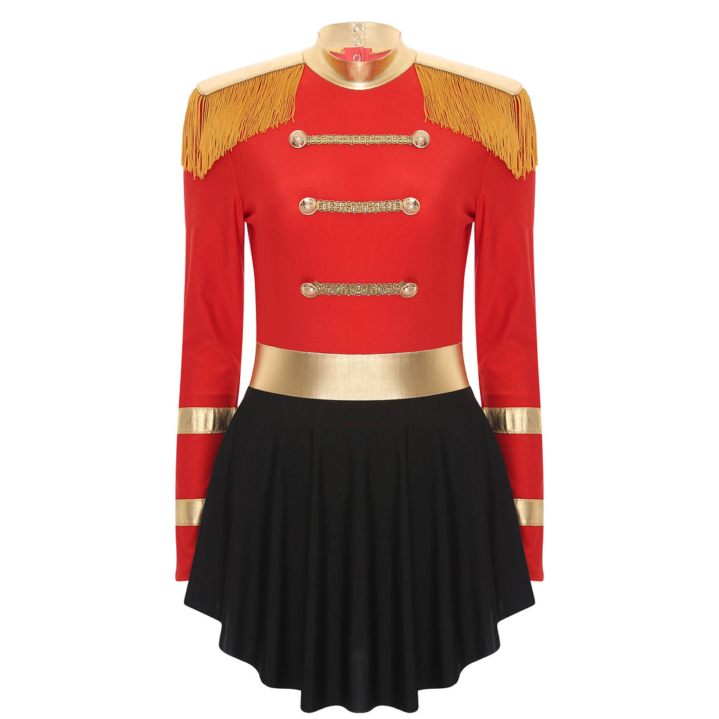 Womens Circus Ringmaster Halloween Cosplay Costume Glitter Lion Tamer Director Uniform Circus Majorette Carnival Clown Clothings