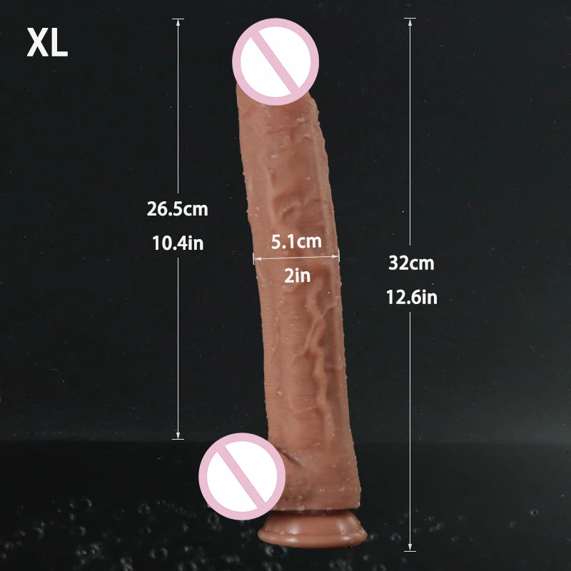 Realistic Silicone Big Dildos Fake Long Dick Penis Soft Double Layer Butt Plug Adult Sex Toys For Woman Men Vagina Anal Massage