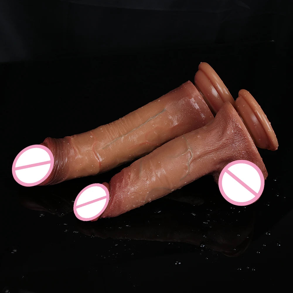 Realistic Cock EroticThick Vibrator Dildo with Super Strong Suction Cup Sex Toy for Woman Men Artificial Penis G-spot Simulation