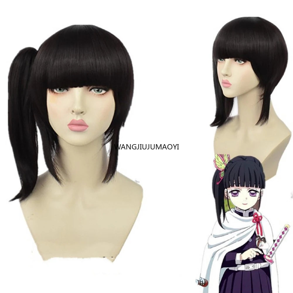 Tsuyuri Kanao Cosplay Costume Adult Anime Uniform Women Kimono Haori Wig Halloween Clothes