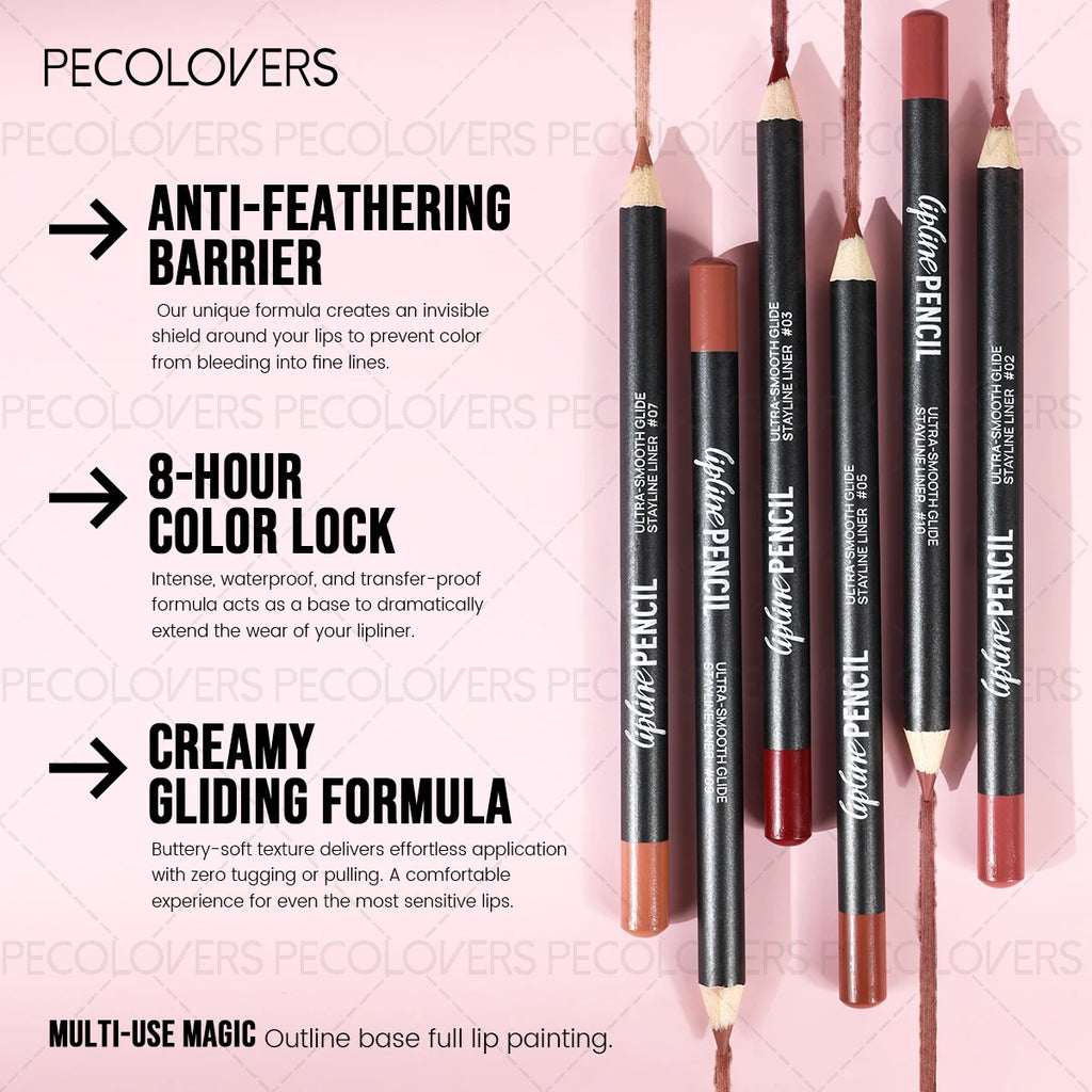 1PC Matte Lip Pencil - Long-Lasting, Waterproof, Dual as Lip Liner & Lipstick, Pumpkin Spice Shade, Rich Colors, For Christmas