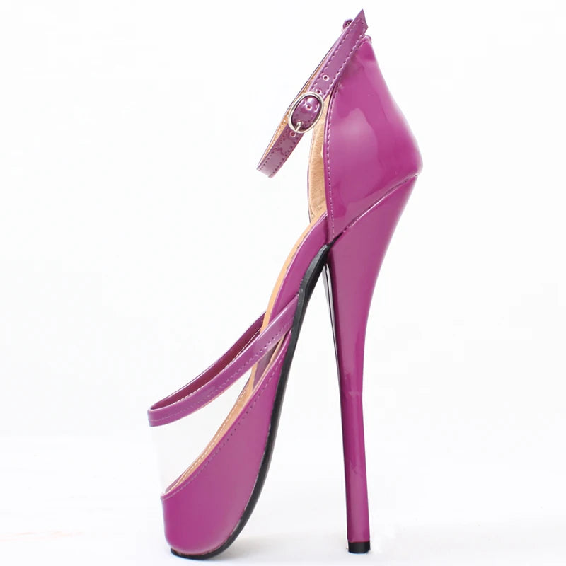 Sexy Fetish 7" High Thin Heel Ballet pumps Masquerade party Sandals Unisex