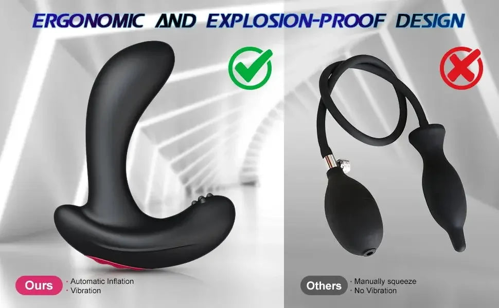 Powerful Vibration Butt Plug Huge Inflatable Anal Plug RemoteControl Male Prostate Massage Anal Expansion Dildo Vibrator Sex Toy