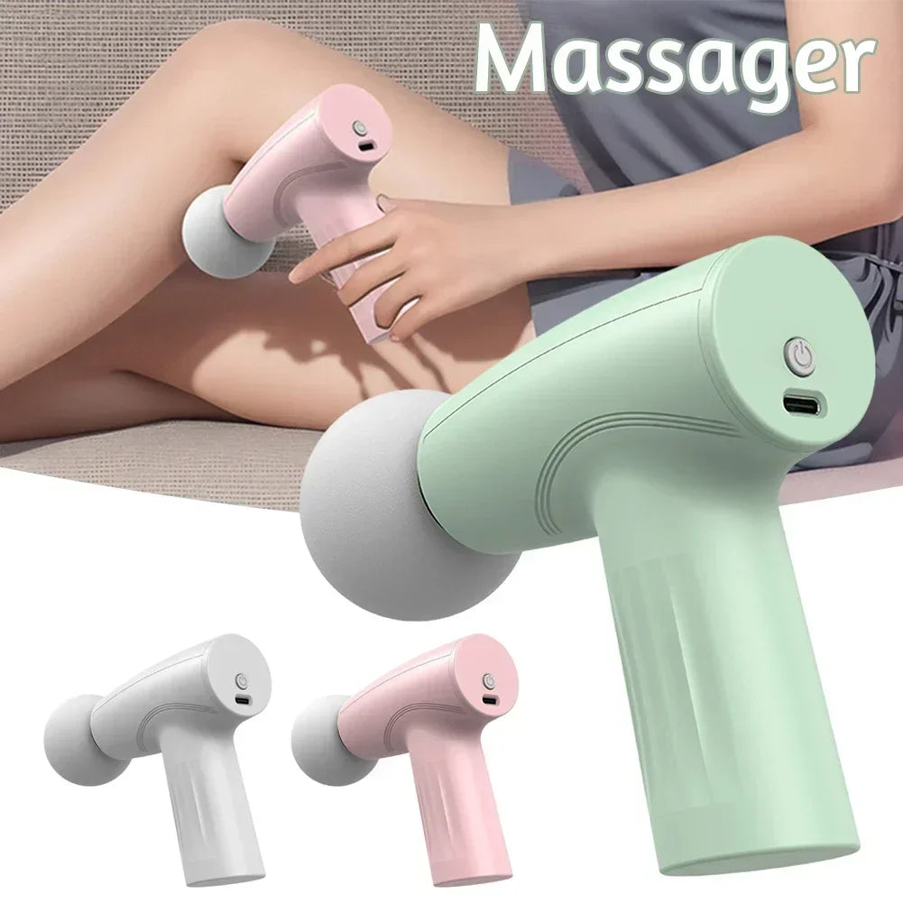 Muscle Mini Pink Massage Gun Deep Tissue Handheld Massage Gun Therapy Gun Fascia Gun Massagegun Massagers Handheld Deep Tissue