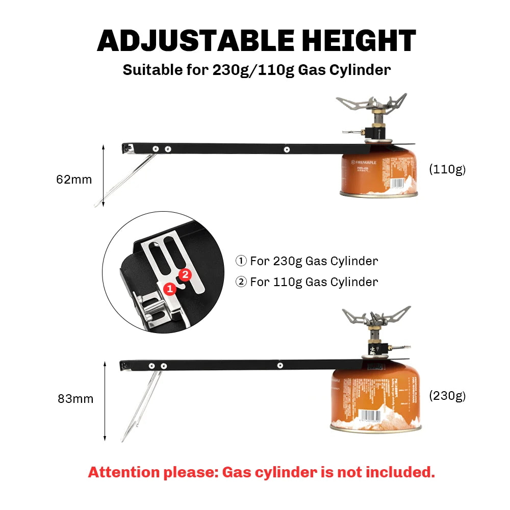 Fire-Maple Petrel Ultralight Table Portable Foldable Aluminum Desk for Solo Hiking Camping Travel Gas Burner Rack Table 191g