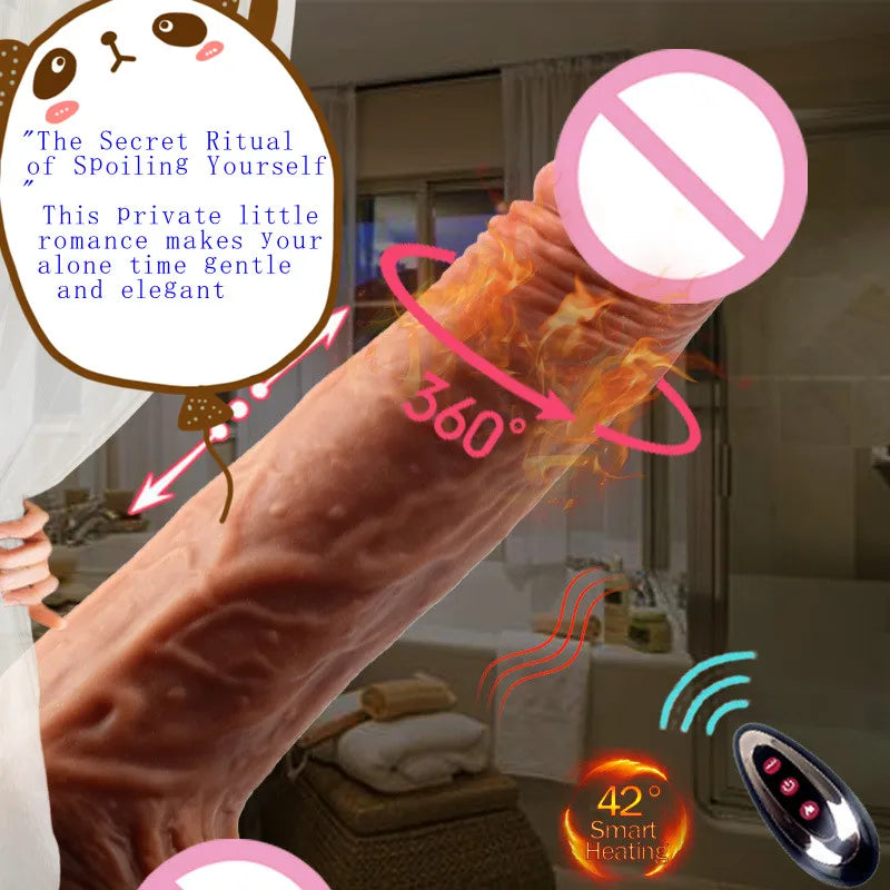 Realistic Dildo Vibrator Penis Telescopic Massager vibrating female Remote Control Masturbation Big Dick Anal Adult Sex Toys