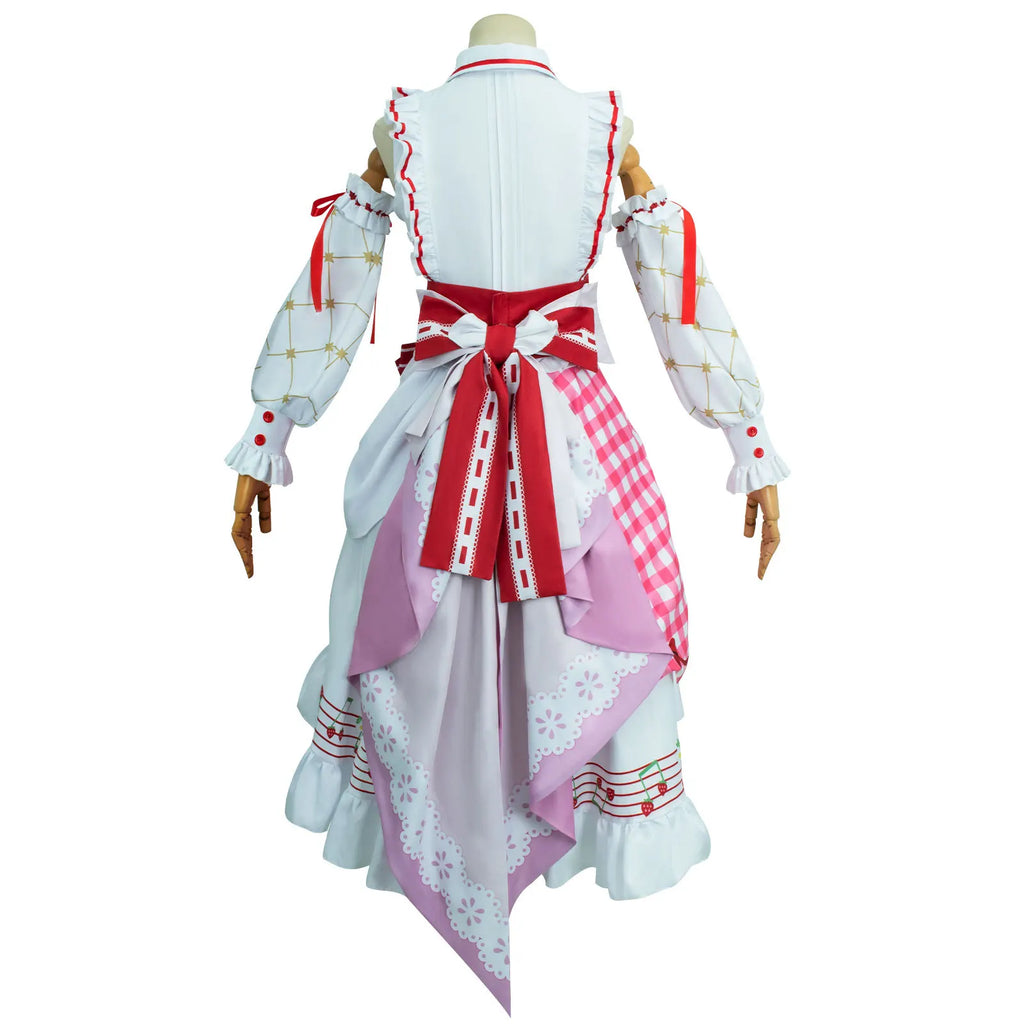 Miku Cosplay Strawberry Miku 15th Anniversary Cosplay Costume Wig Lovely Lolita Dress Women Halloween Uniform Party Fancy Dress