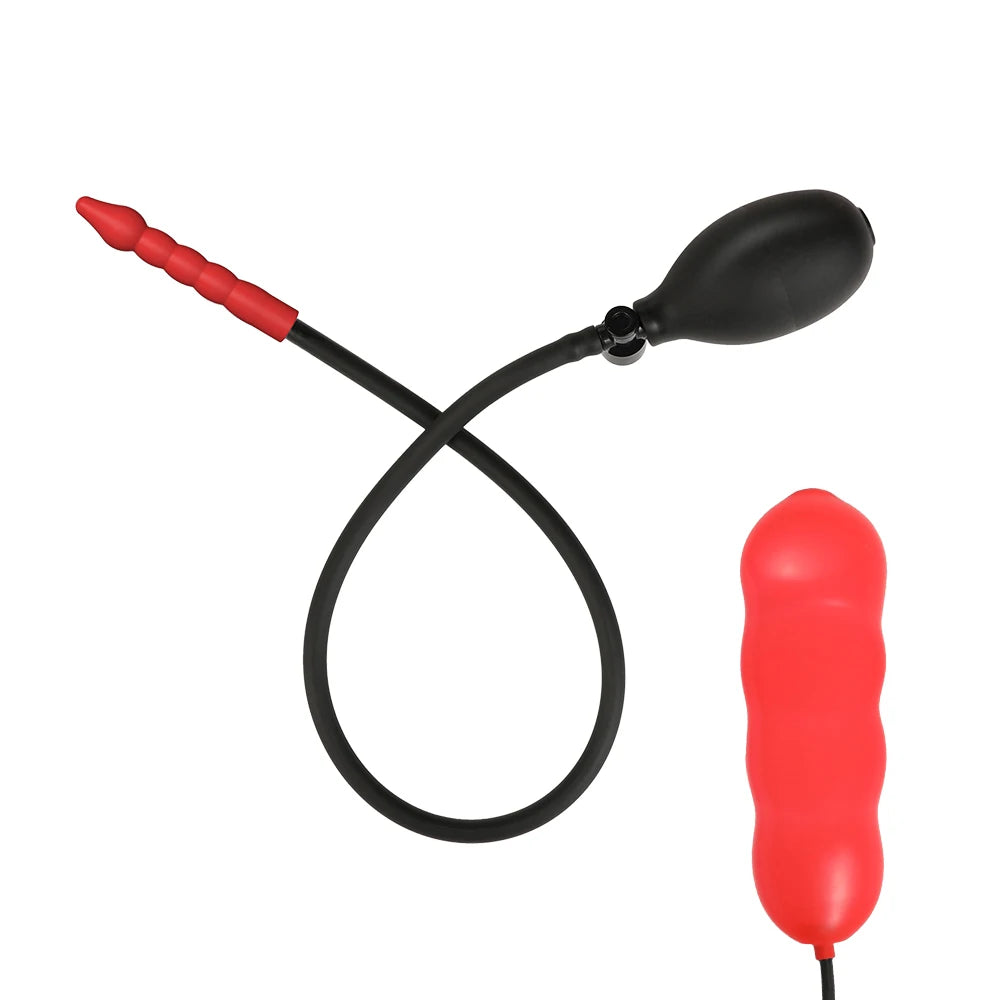 Inflatable Anal Plug Flower Shape Butt Plug Anus Dilator Expander Anal Dildo for Unisex Gay Sex Adult Game Prostate Massager