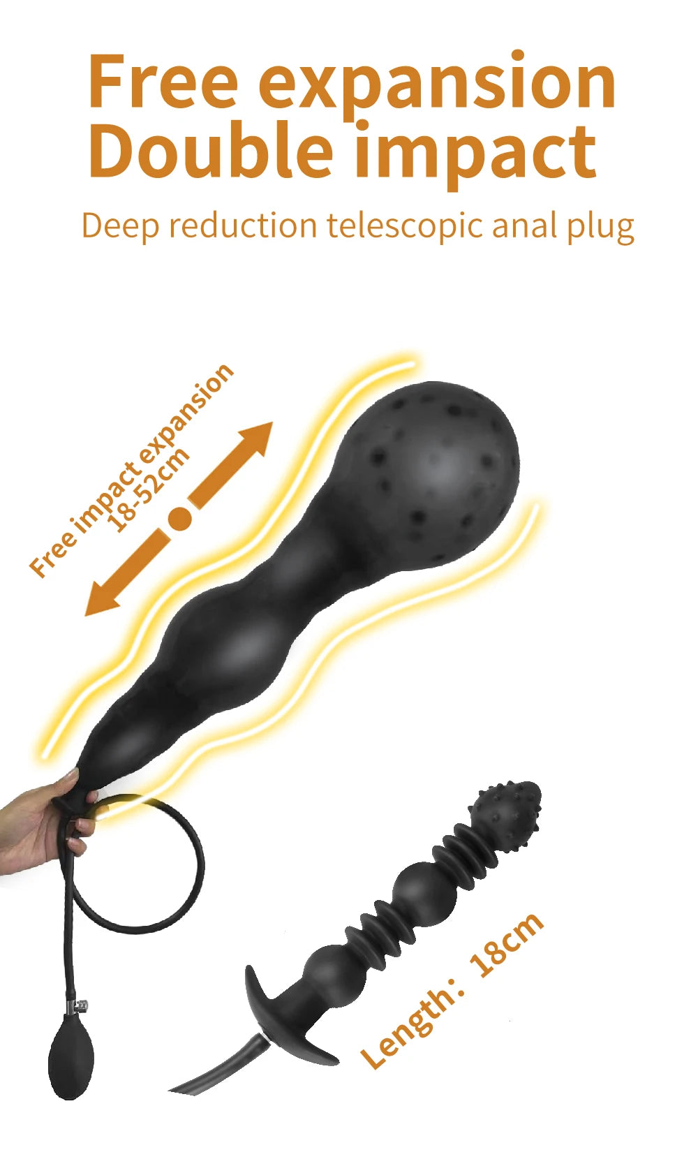 BDSM Vibrator Inflatable Anal Plug Huge Butt Plug Dildo Pump Vaginal Anus Expansion Prostate Massager Sex Toys for Woman Men Gay