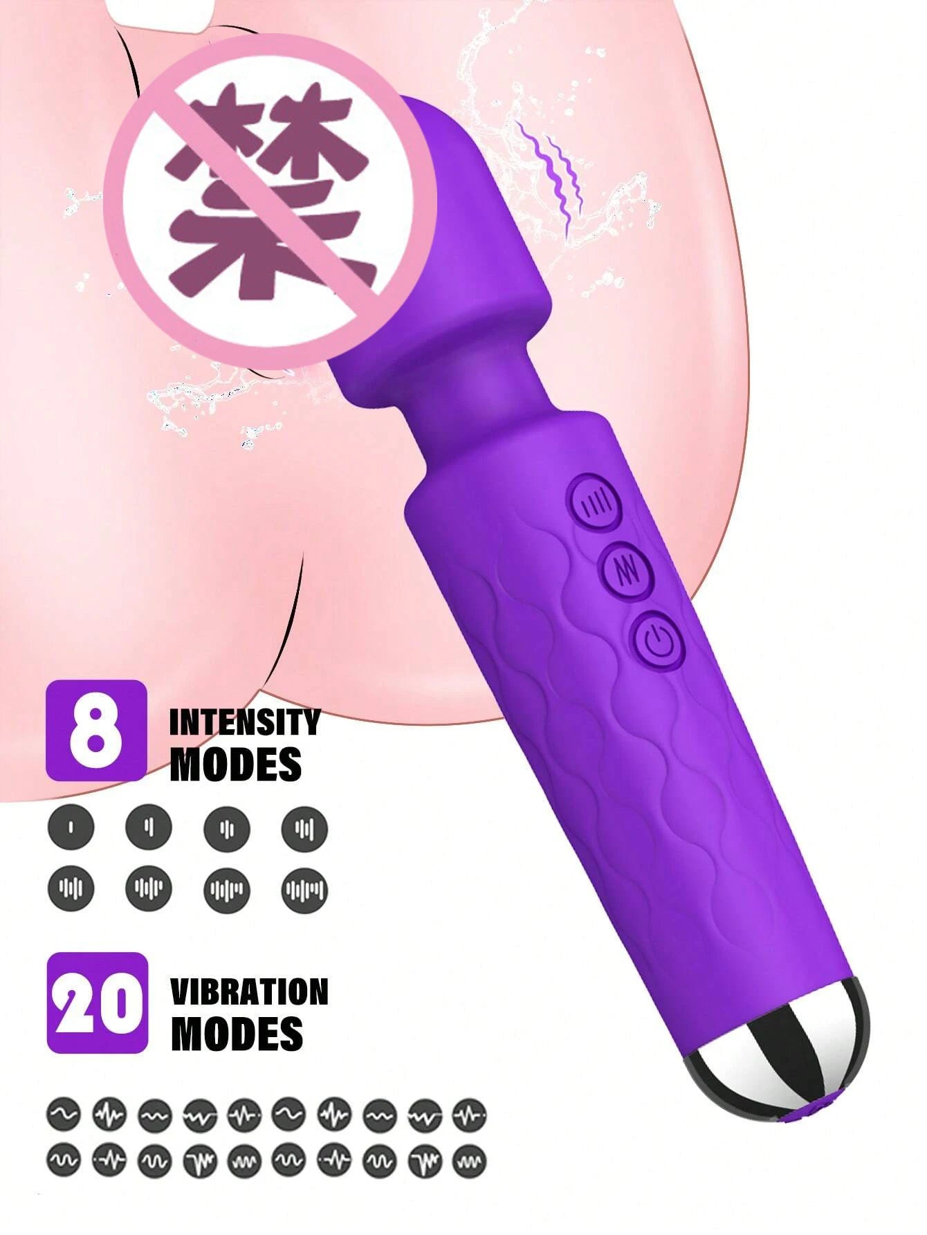 Sexy Vibrators Clitoral Vibrator With 8 Modes Vibration Strength And 20 Modes Vibration Frequency, Powerfu Personal Massager Wan