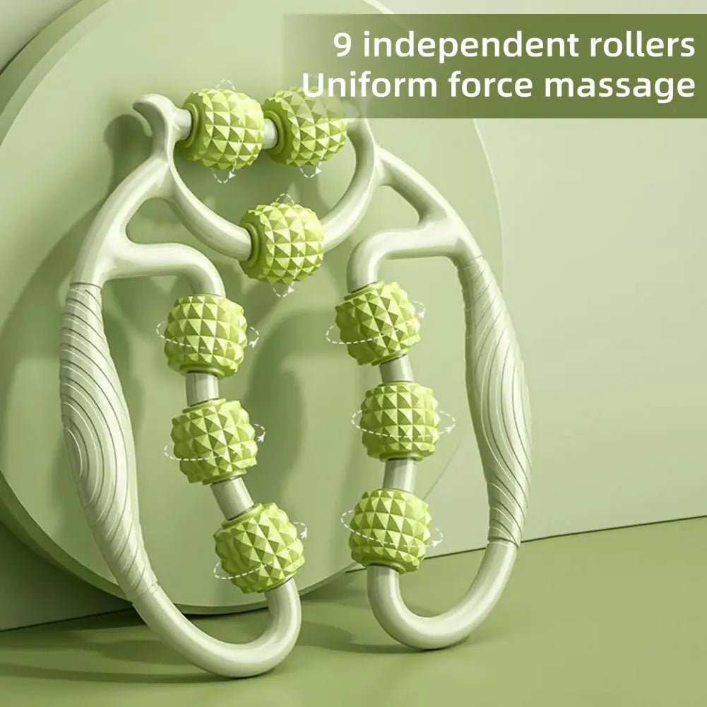 9 Rollers Leg Massage Roller Deep Tissue Massage Roller Soreness Relief Massage Roller Arm Muscle Relax Leg Beauty Rollers